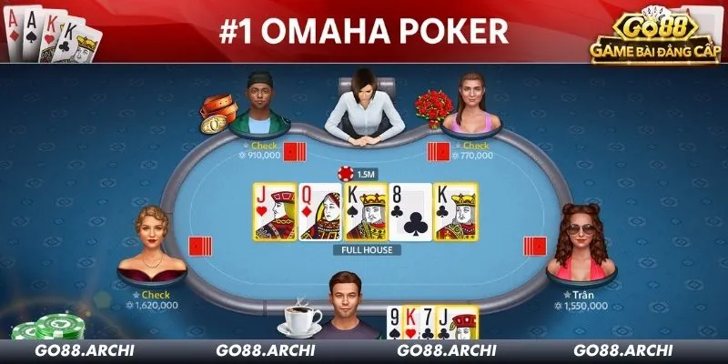Tìm hiểu về Omaha Poker Go88